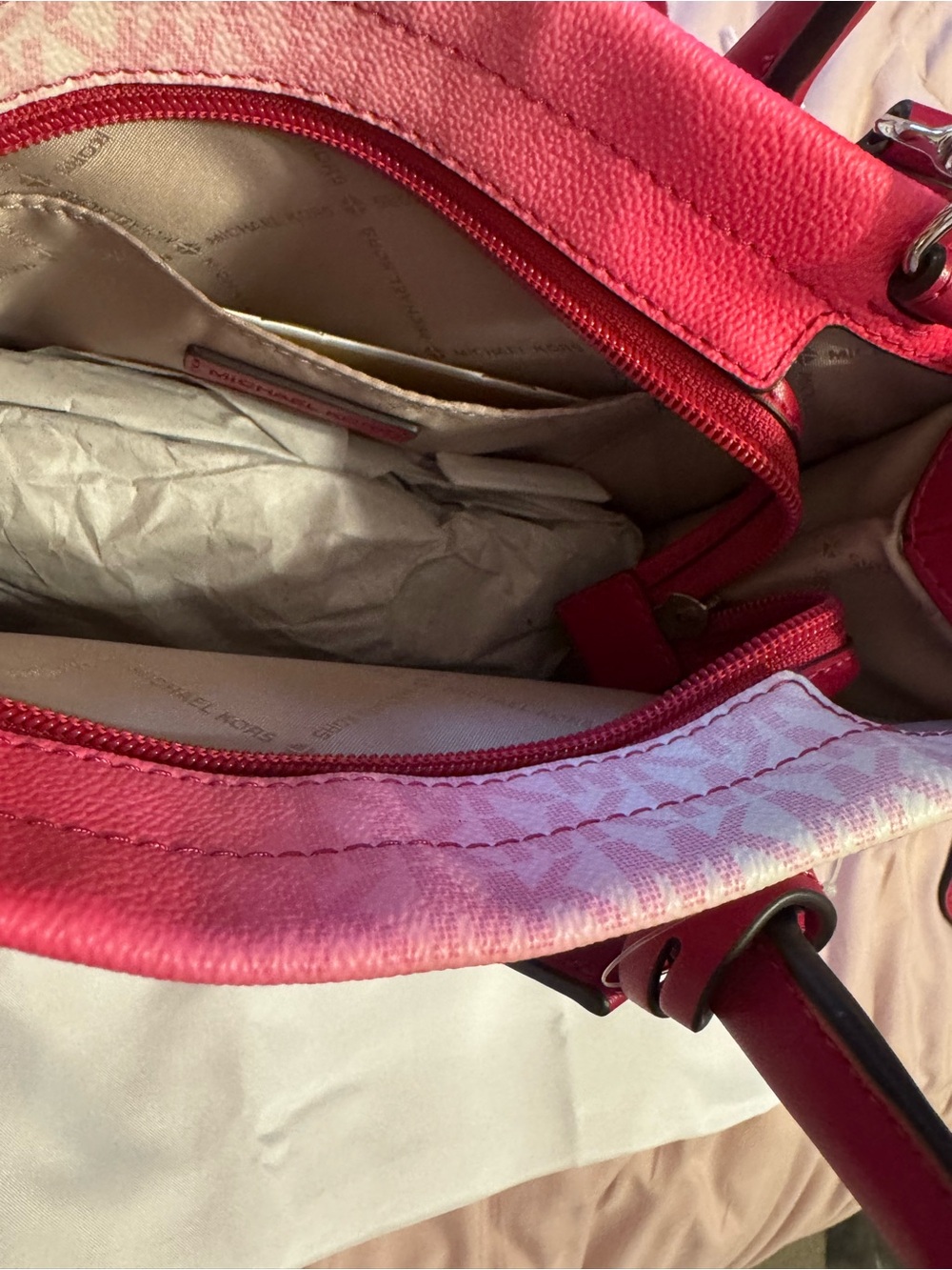 Michael Kors Ombre Pink to Blue Signature Tote - Picture 9 of 9